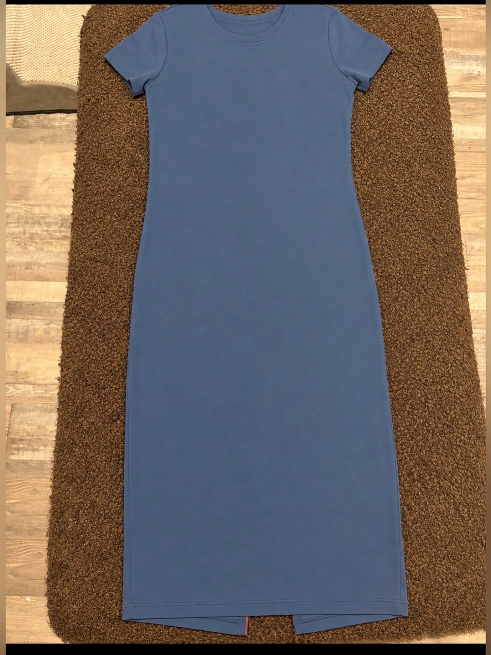 Navy Midi Short Sleeve Casual Dress Med